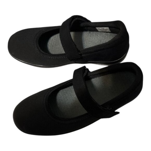 ORTHOFEET SPRINGFIELD BLACK MARY JANES SZ 8.5 ADJUSTABLE STRAP COMFORT SHOES - Picture 1 of 11